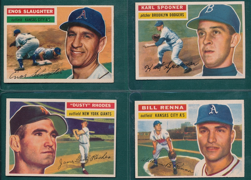 1956 Topps Lot of (22) W/ #109 Slaughter
