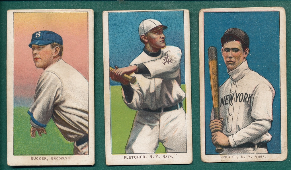 1909-1911 T206 Fletcher, Rucker & Knight, Lot of (3)