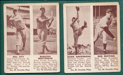 1941 Double Play #85 Greenberg/ #86 Ruffing & #89 Ott/#90 Whitehead, Lot of (2)