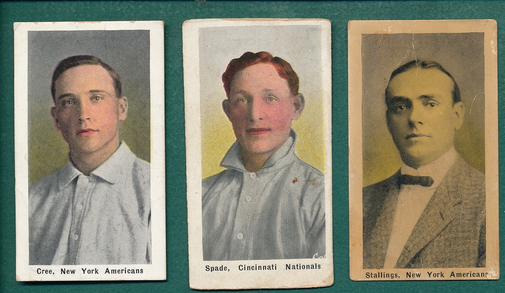 1910-11 M116 Cree, Spade & Stallings, Lot of (3)