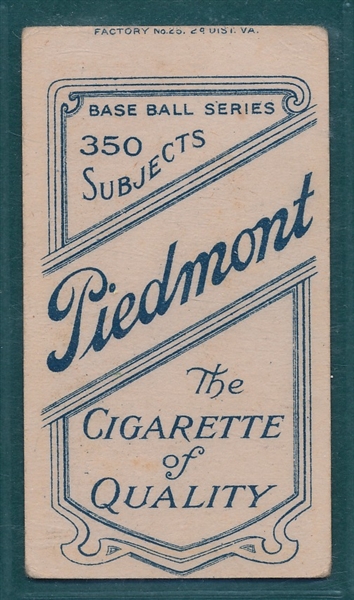 1909-1911 T206 Jennings, Portrait, Piedmont Cigarettes