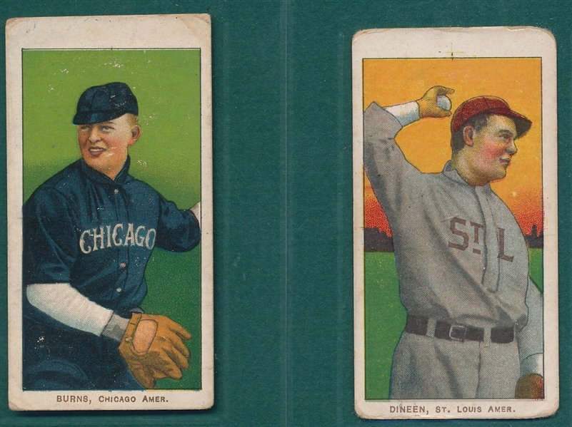 1909-1911 T206 Dineen & Burns, Lot of (2) *Oversized*