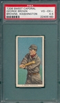1909-1911 T206 Brown, G., Washington, Sweet Caporal Cigarettes PSA 4.5