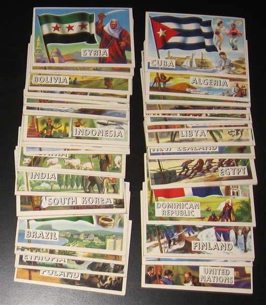 1952 Topps Flags Of the World Partial Set (53/80) 
