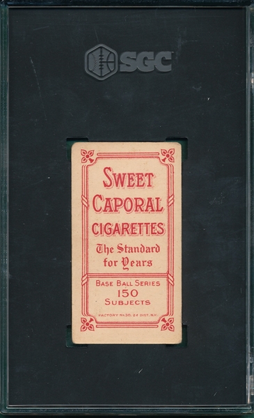 1909-1911 T206 McGraw, Portrait, Sweet Caporal Cigarettes SGC 3