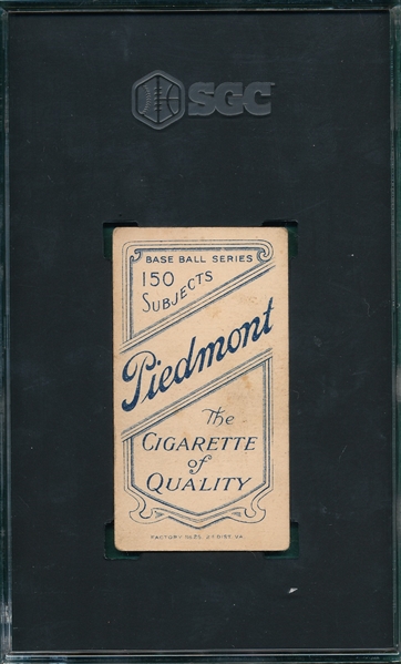 1909-1911 T206 Keeler, Portrait, Piedmont Cigarettes SGC 3.5