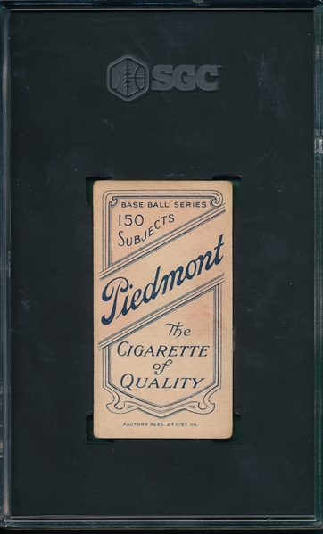 1909-1911 T206 Brown, M., Portrait, Piedmont Cigarettes SGC 3