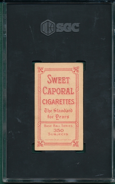 1909-1911 T206 Chance, Yellow Portrait, Sweet Caporal Cigarettes SGC 3.5