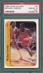 1986 Fleer Basketball Sticker #8 Michael Jordan PSA 8 (ST) *Rookie*