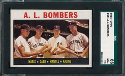 1964 Topps #331 AL Bombers W/ Mickey Mantle, SGC 86