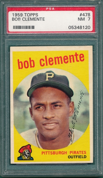 1959 Topps #478 Bob Clemente PSA 7