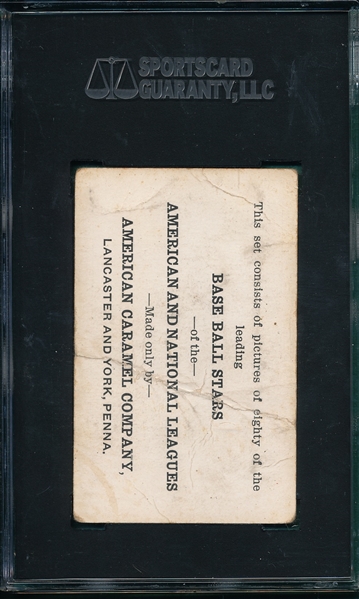 1921 E121-80 Tris Speaker American Caramel Co. SGC 20 *MGR*