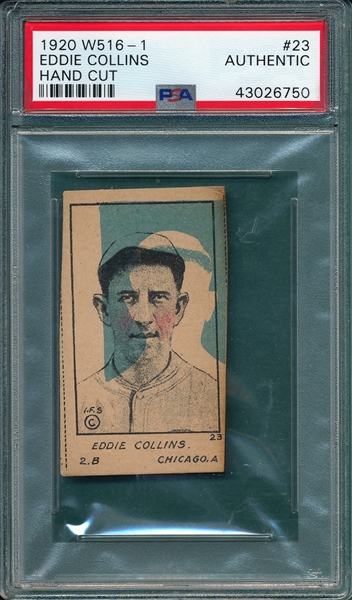 1920 W516-1 #26 Kelley & #23 Eddie Collins (Color Shift), Lot of (2)