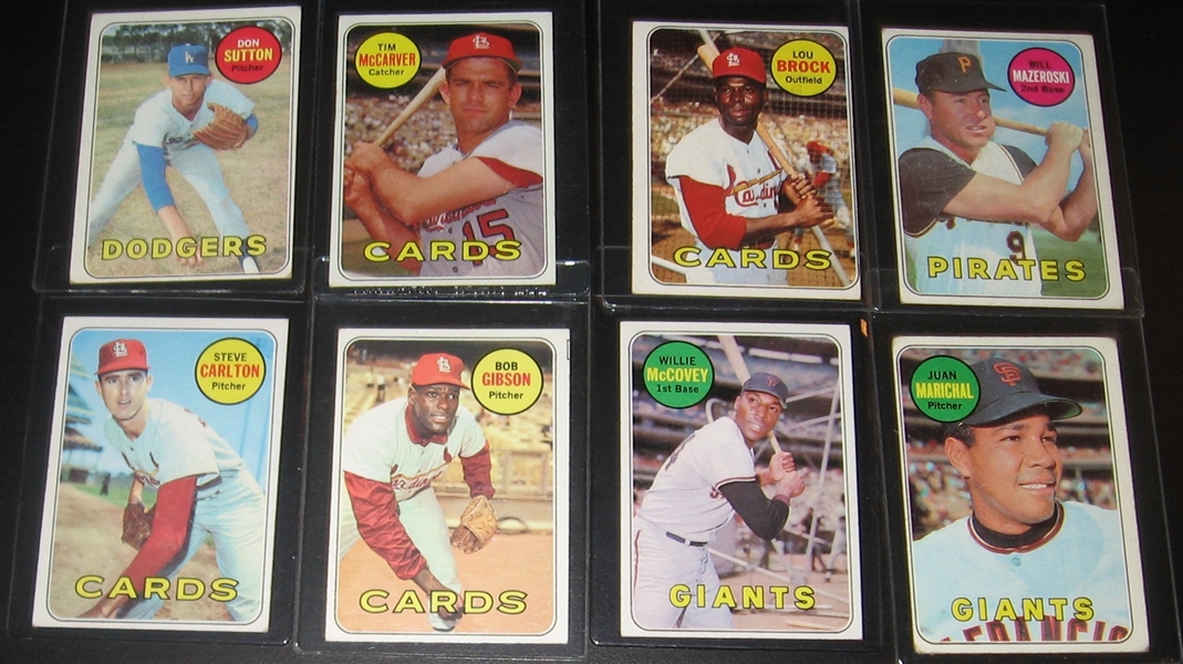 1969 Topps Lot of (12) Mostly HOFers W/ #95 Bench