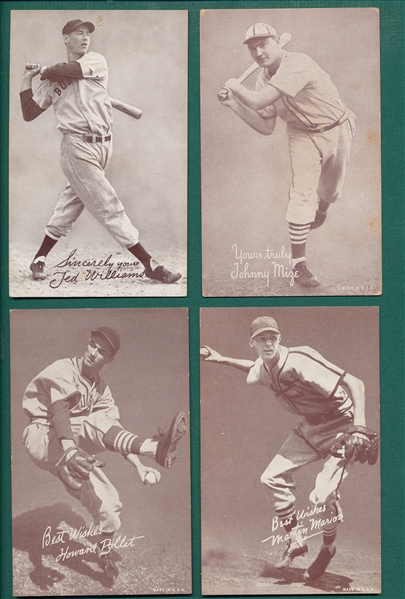 1939 Exhibits Salutation Lot of (4) W/ Ted Williams