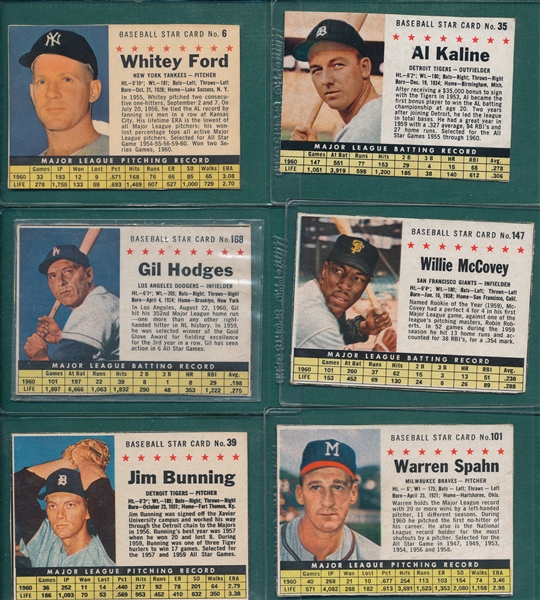 1961 Post Cereal Lot of (19) W/ Aaron, Mays, Clemente & Mantle