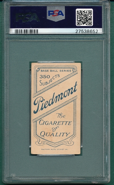 1909-1911 T206 Doolan, Fielding, Piedmont Cigarettes PSA 5