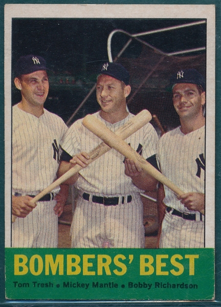 1963 Topps #173 Bombers Best W/ Mantle