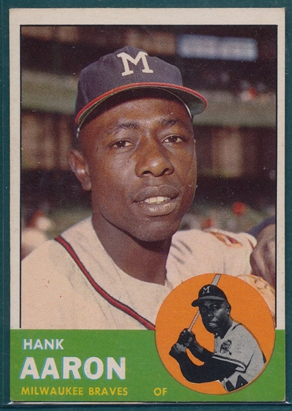 1963 Topps #390 Hank Aaron