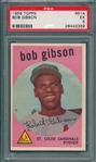 1959 Topps #514 Bob Gibson PSA 5 *Hi #* *Rookie*
