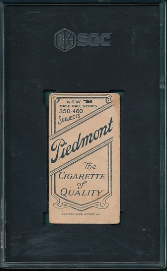 1909-1911 T206 McGraw, Glove On Hip, Piedmont Cigarettes SGC 2.5 