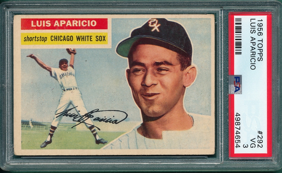 1956 Topps #292 Luis Aparicio PSA 3 *Rookie*