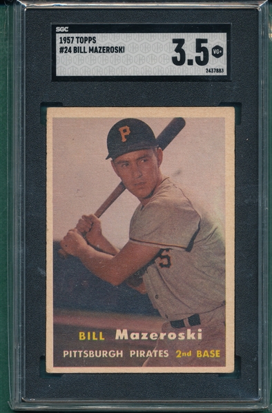 1957 Topps #24 Bill Mazeroski SGC 3.5 *Rookie*
