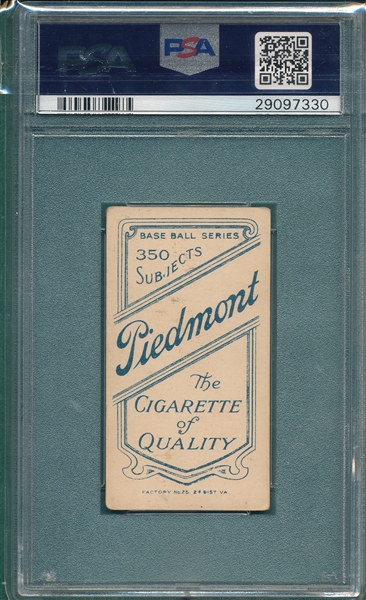 1909-1911 T206 Tannehill, Washington, Piedmont Cigarettes PSA 3.5