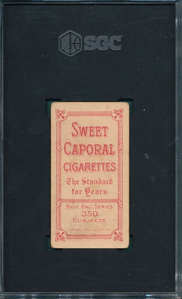 1909-1911 T206 Davis, Davis On Front, Sweet Caporal Cigarettes SGC 3