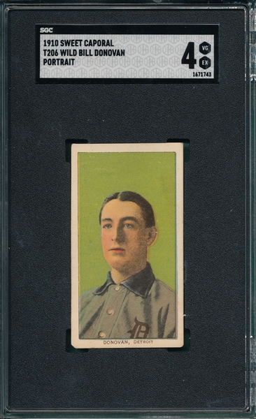 1909-1911 T206 Donovan, Portrait, Sweet Caporal Cigarettes SGC 4 *Factory 25*