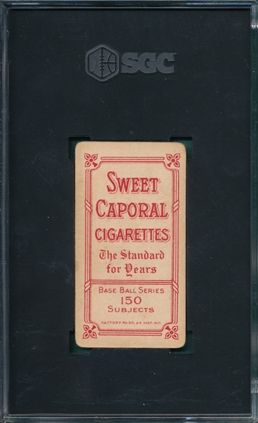 1909-1911 T206 Rucker, Portrait, Sweet Caporal Cigarettes SGC 3