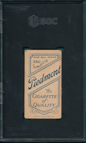 1909-1911 T206 Phillippe Piedmont Cigarettes SGC 3.5