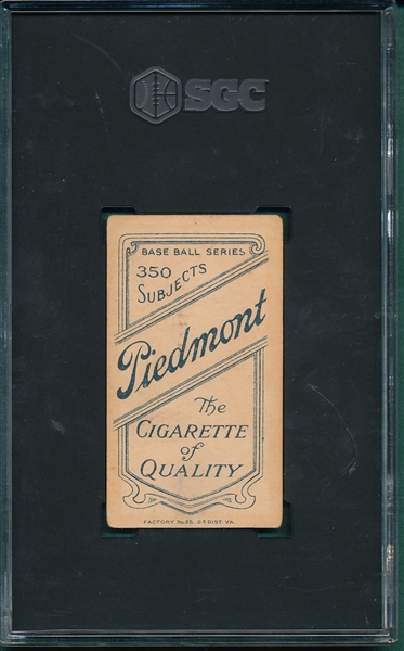 1909-1911 T206 Reulbach, No Glove, Piedmont Cigarettes SGC 4