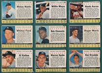1961 Post Cereal Partial Set (114) W/ Mays, Aaron & Mantle 