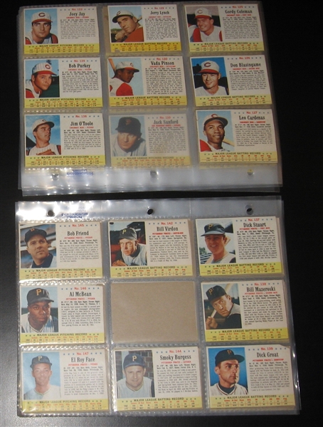 1963 Post Cereal Partial Set (146) W/ Mays, Koufax & Clemente