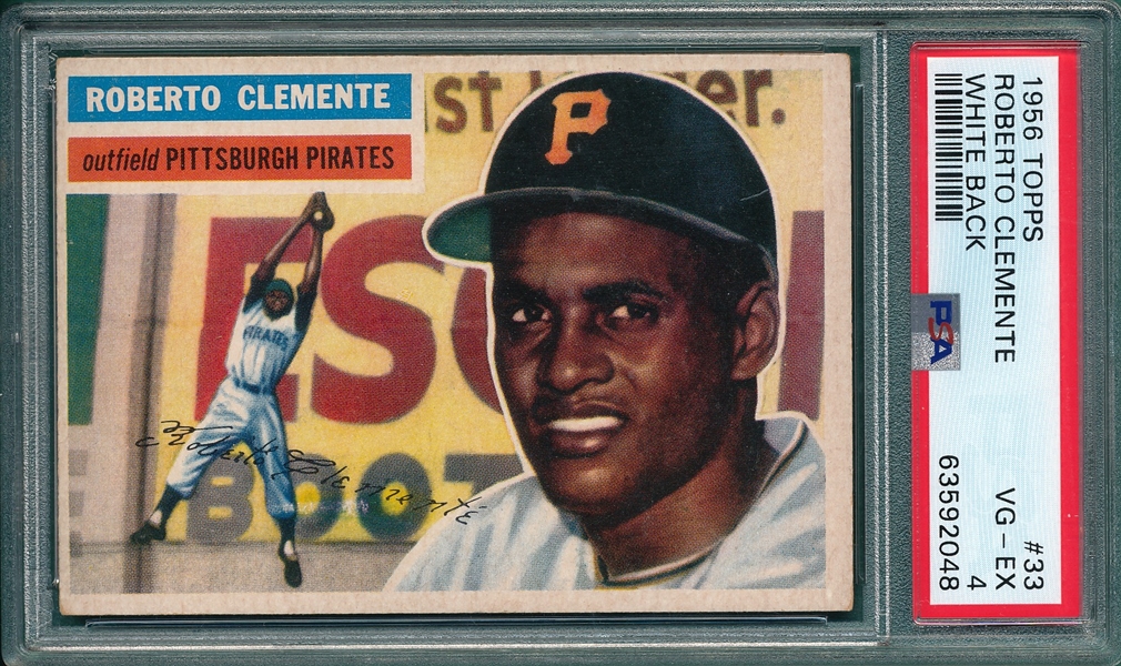 1956 Topps #33 Roberto Clemente PSA 4