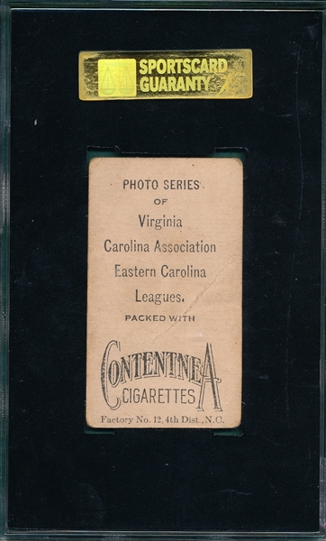 1910 T209 Waters Contentnea Cigarettes SGC 20 *Photo Series* 