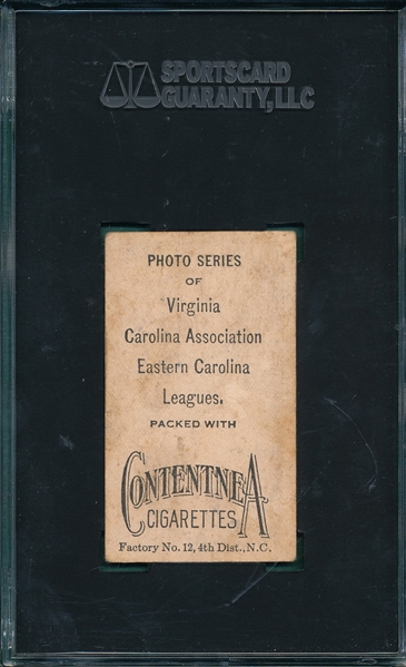 1910 T209 Boyle Contentnea Cigarettes SGC 10 *Photo Series* 