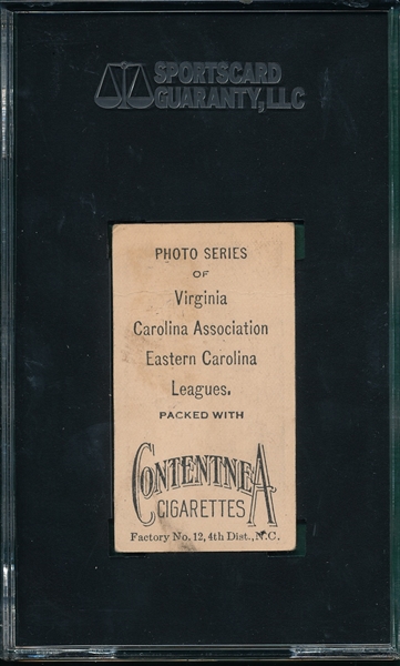 1910 T209 Tydeman Contentnea Cigarettes SGC 35 *Photo Series* 