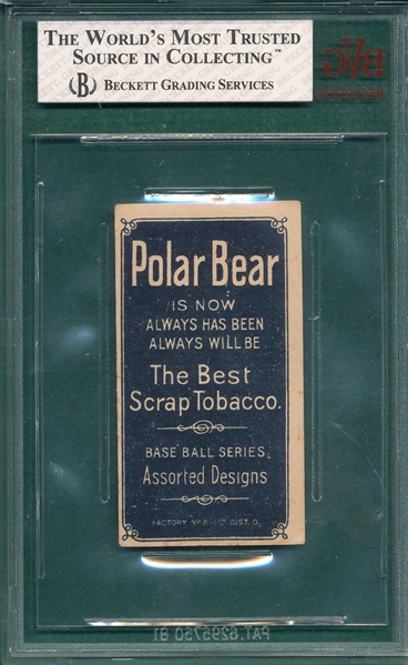 1909-1911 T206 Willis, Throwing, Polar Bear, BVG 4.5