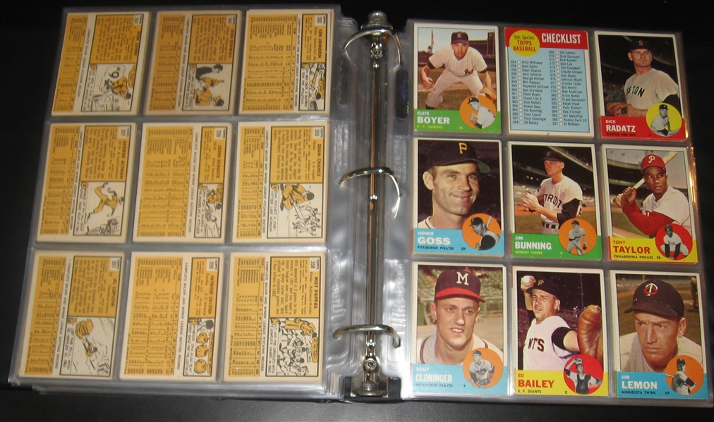 1963 Topps Baseball Complete Set (576 Cards) 