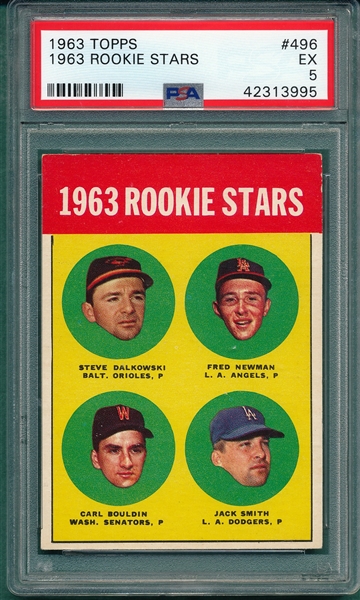 1963 Topps #496 Rookie Stars PSA 5