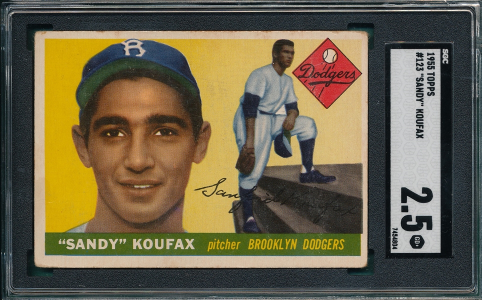 1955 Topps #123 Sandy Koufax SGC 2.5 *Rookie*