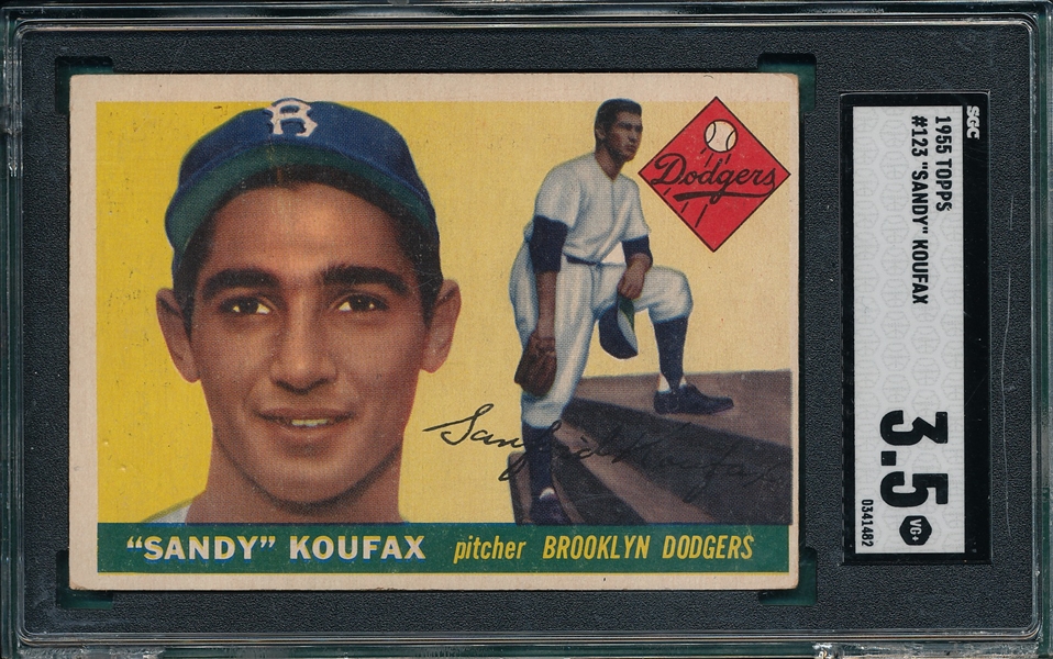 1955 Topps #123 Sandy Koufax SGC 3.5 *Rookie*