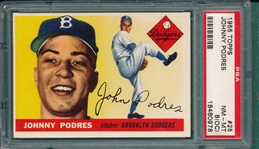 1955 Topps #25 Johnny Podres PSA 8 (OC)