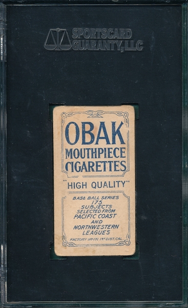 1910 T212-2 Thorsen Obak Cigarettes, 175 Subjects SGC 30