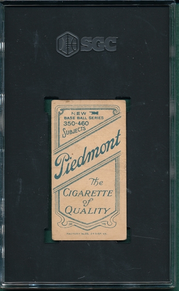 1909-1911 T206 Johnson, Hands at Chest, Piedmont Cigarettes SGC 1