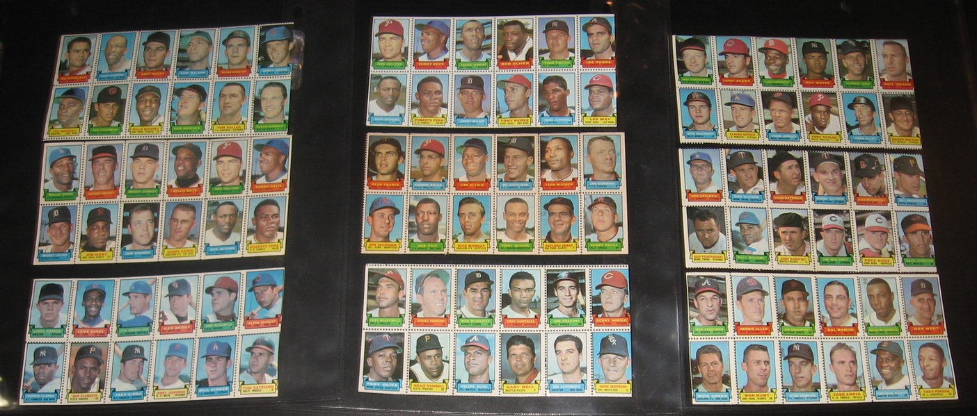 1969 Topps Baseball Stamps Panels (24) W/ Mantle