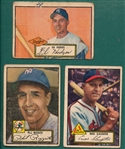 1952 Topps Lot of (13) W/ Hodges, Slaughter & Rizzuto
