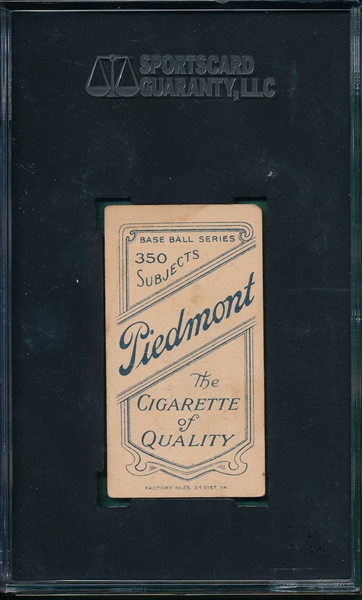 1909-1911 T206 Lundgren, KC, Piedmont Cigarettes SGC 55